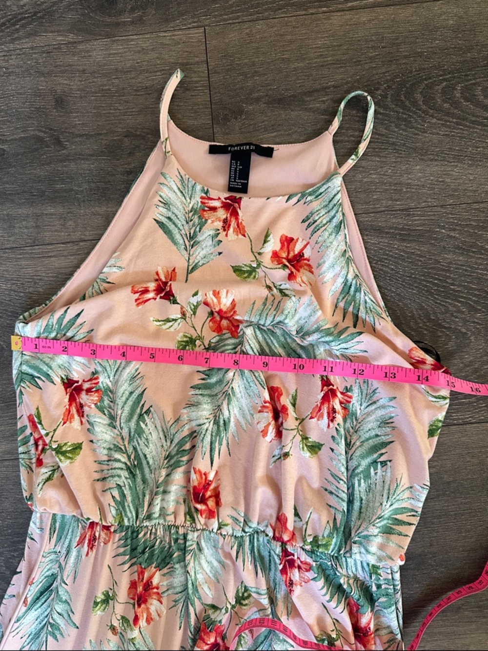 Forever 21 Pink Tropical Floral Maxi Dress - Picture 7 of 8